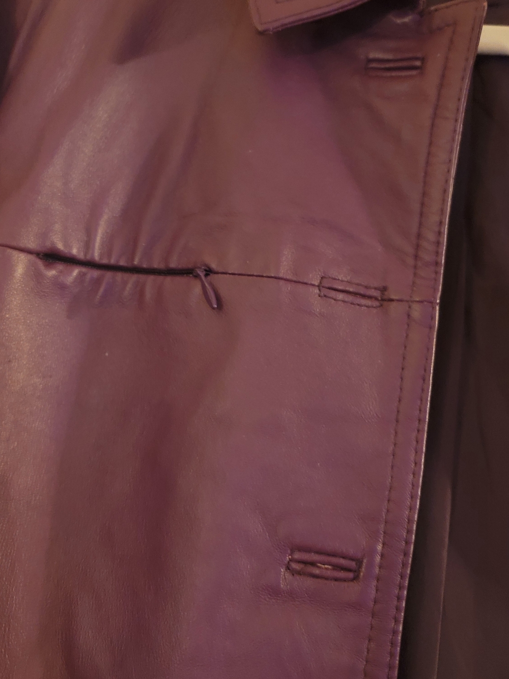 Newport News Purple Leather Jacket and Skirt Set - Picture 7 of 10